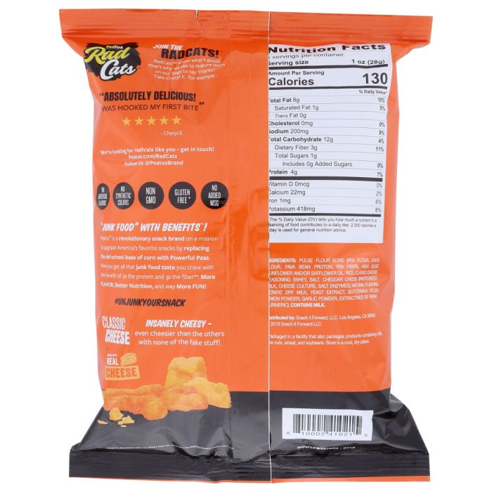 PEATOS: Classic Cheese Crunchy Curls, 4 oz