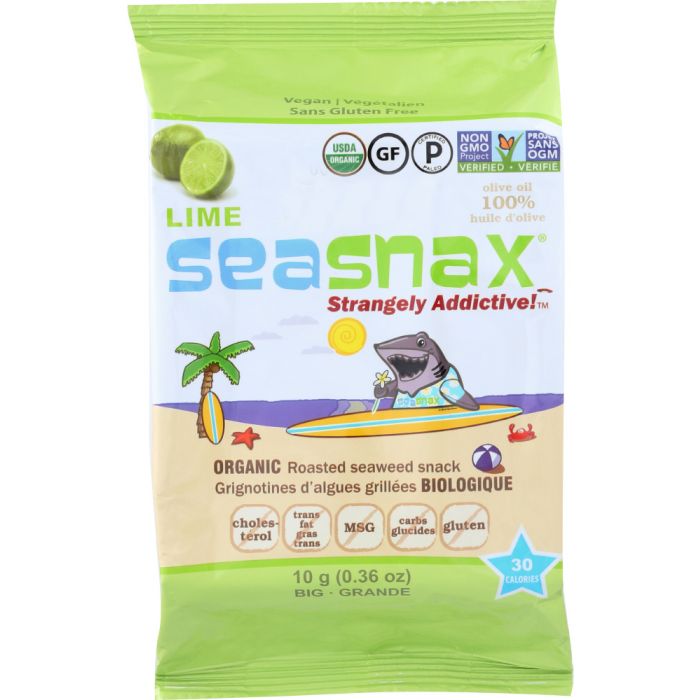 SEA SNAX: Seaweed Roasted Lime Organic, .36 oz