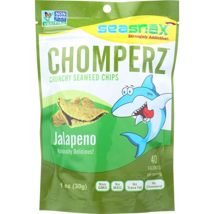 SEA SNAX: Chip Seaweed Chomperz Jalapeno, 1 oz