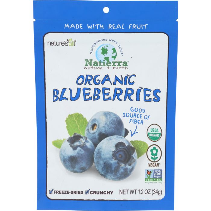 NATIERRA: Organic Freeze Dried Blueberries, 1.2 oz