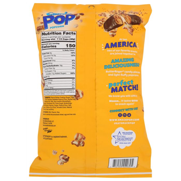 COOKIE POP POPCORN: Popcorn Butterfinger, 5.25 oz