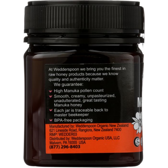 WEDDERSPOON: Honey Raw Manuka K Factor 16, 8.8 oz