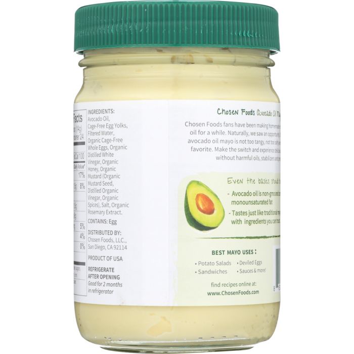 CHOSEN FOODS: 100% Pure Avocado Oil Mayo, 12 oz