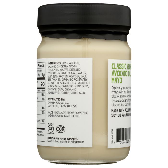 CHOSEN FOODS: Vegan Avocado Oil Mayo, 12 oz