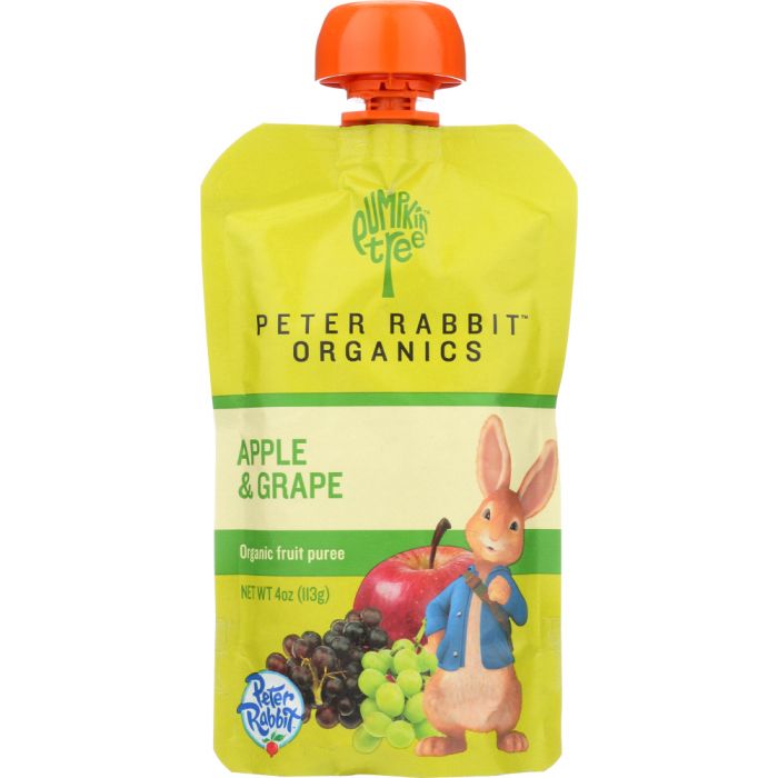 PETER RABBIT: Puree Fruit Apple Grape, 4 oz