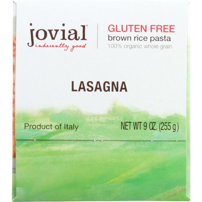 JOVIAL: Organic Gluten Free Brown Rice Pasta Lasagna, 9 oz