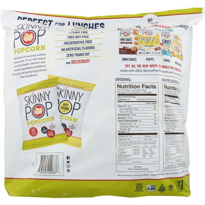 SKINNY POP: Popcorn RTE 2 Variety Pack 14 count, 7 oz