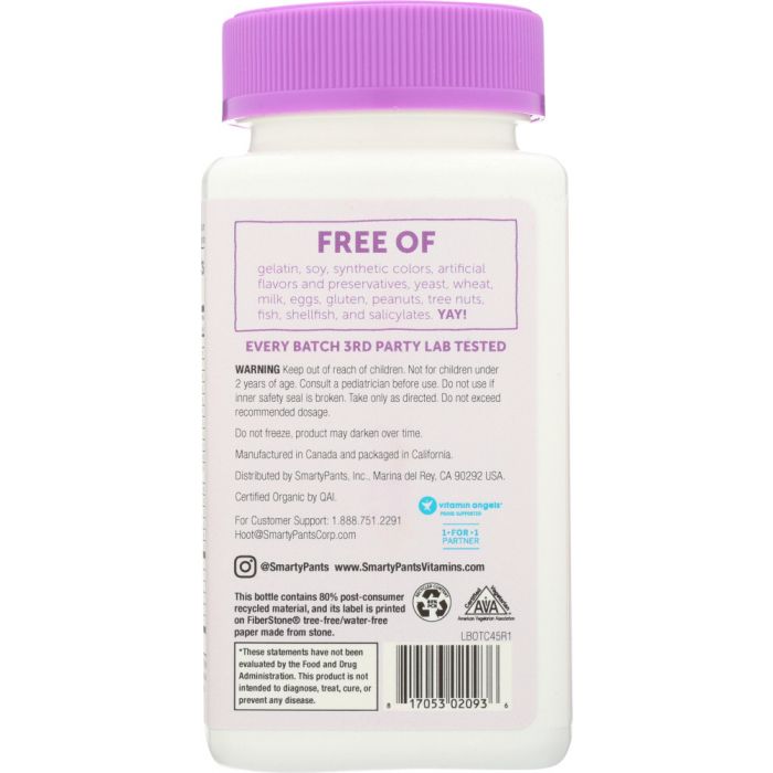 SMARTYPANTS: Organic Toddler Complete Vitamin, 45 ea