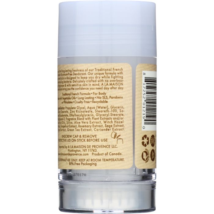 A LA MAISON DE PROVENCE: Deodorant Honeysuckle, 2.4 oz