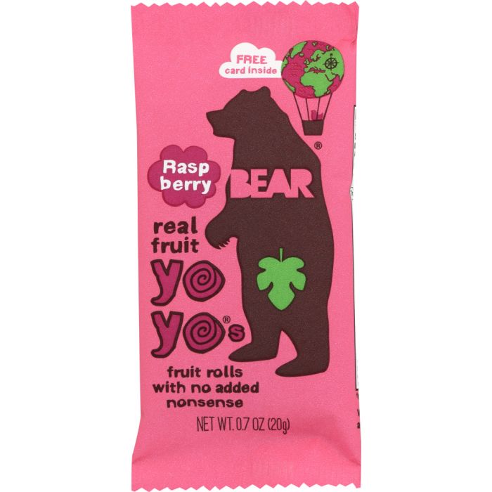 BEAR YOYO: Raspberry Fruit Rolls Single, 0.7 oz