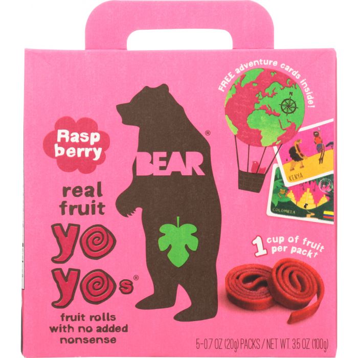 BEAR YOYO: Raspberry Fruit Rolls, 3.5 oz