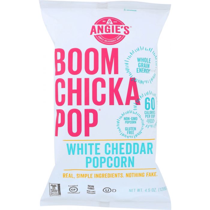 ANGIE'S: Popcorn Boomchickapop White Cheddar Popcorn, 4.5  oz