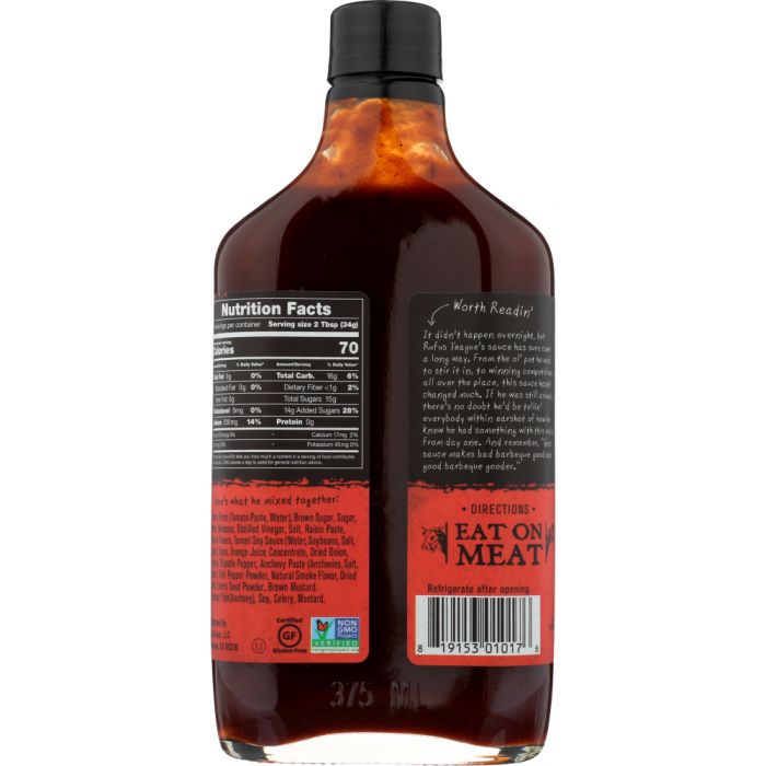 RUFUS TEAGUE: BBQ Sauce Blazin Hot, 16 oz