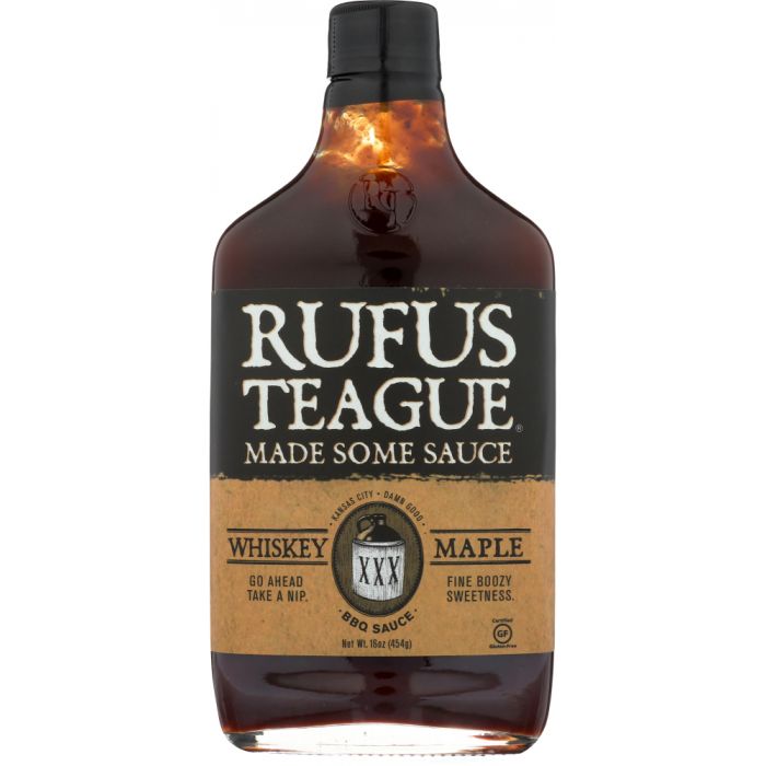 RUFUS TEAGUE: Whiskey Maple Bbq Sauce, 16 oz