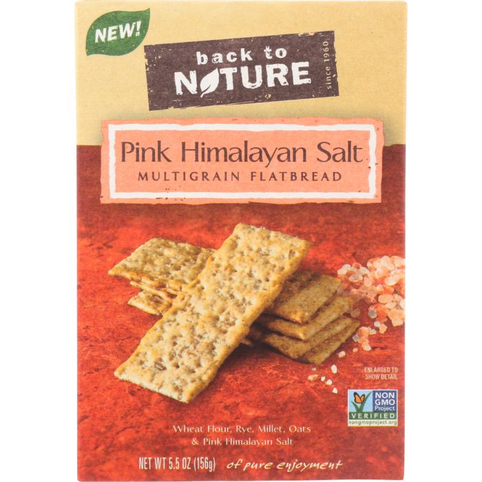 BACK TO NATURE: Pink Himalayan Salt Multigrain Flatbread Cracker, 5.5 oz