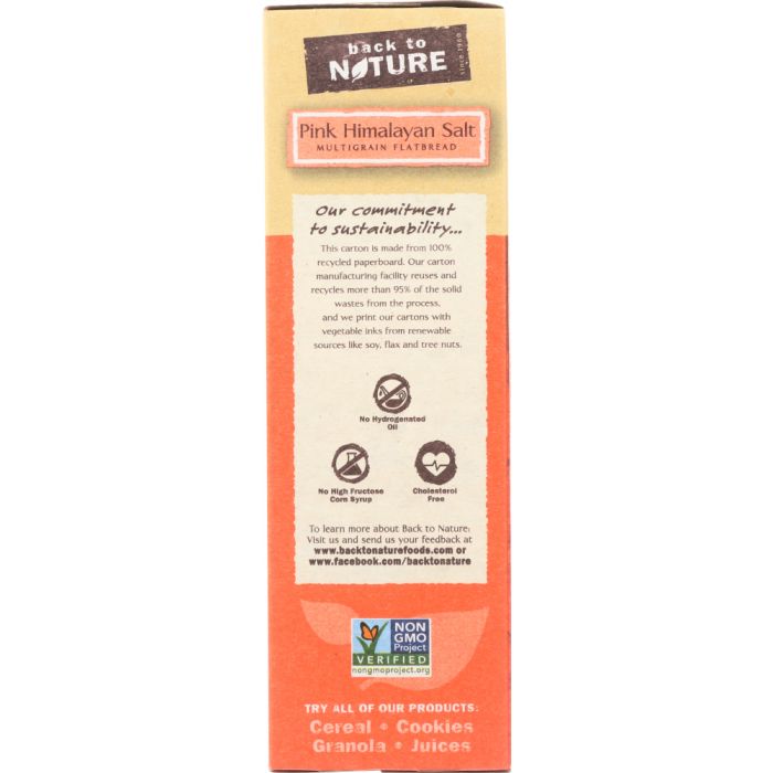 BACK TO NATURE: Pink Himalayan Salt Multigrain Flatbread Cracker, 5.5 oz