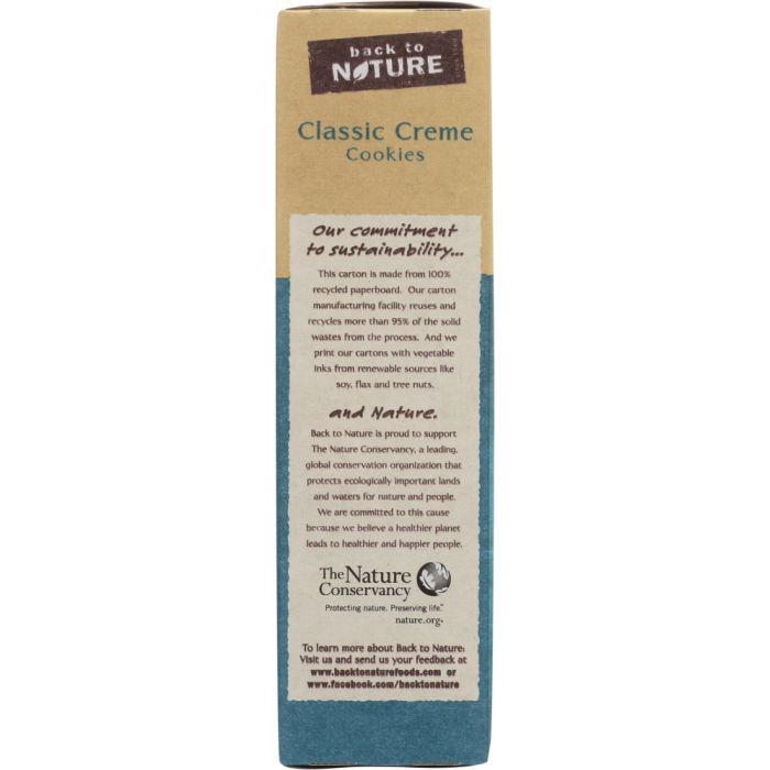 BACK TO NATURE: Classic Sandwich Creme Cookie, 12 oz