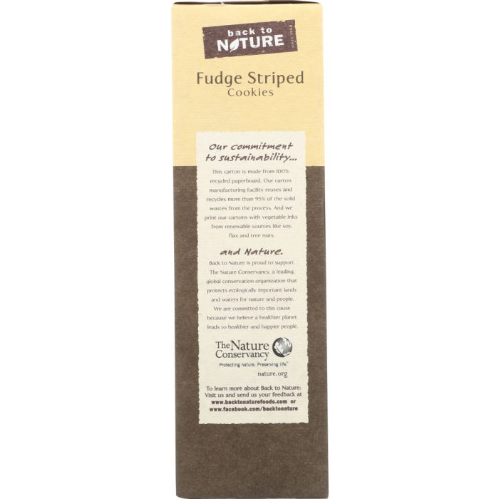 BACK TO NATURE: Fudge Stripe Shortbread Cookie, 8.5 oz