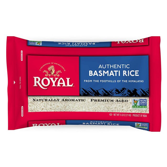 ROYAL: Basmati Rice Poly Pillow Pack, 5 lb