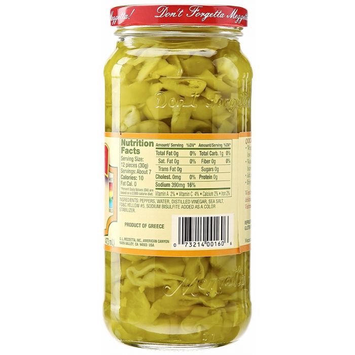 MEZZETTA: Deli-Sliced Golden Greek Peperoncini, 16 oz