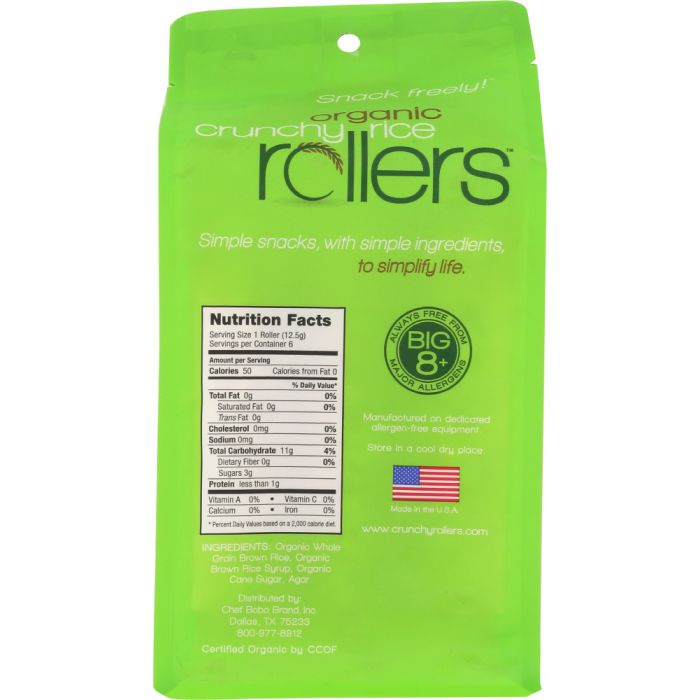 BAMBOO LANE: Organic Crunchy Rice Rollers Brown Rice, 2.6 oz