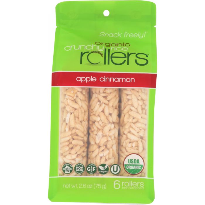 BAMBOO LANE: Organic Crunchy Rice Rollers Apple Cinnamon, 2.6 oz