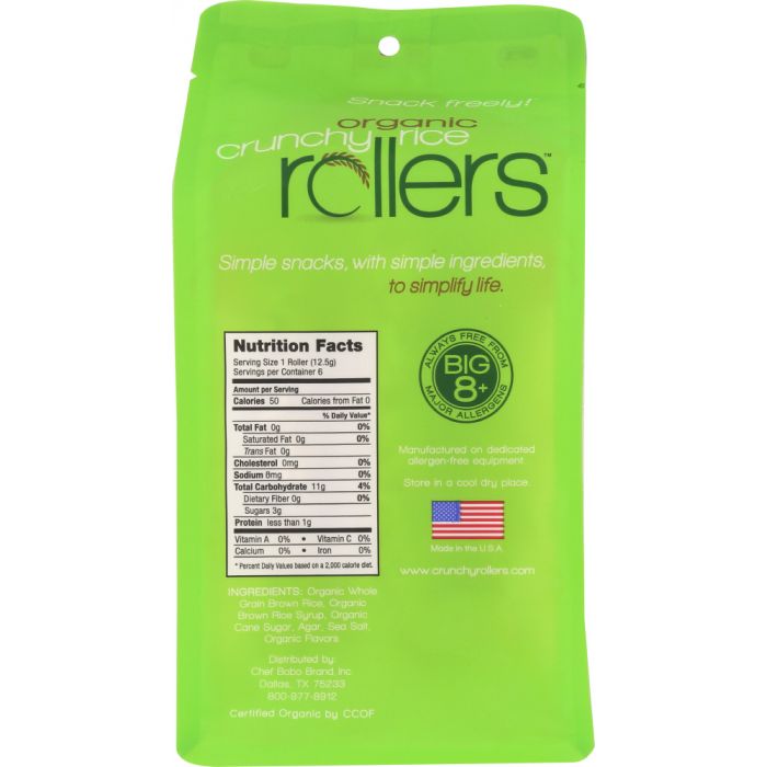 BAMBOO LANE: Crunchy Rice Rollers Organic Caramel Sea Salt, 2.6 oz