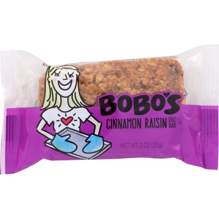 BOBO'S OAT BARS: All Natural Bar Cinnamon Raisin, 3 oz