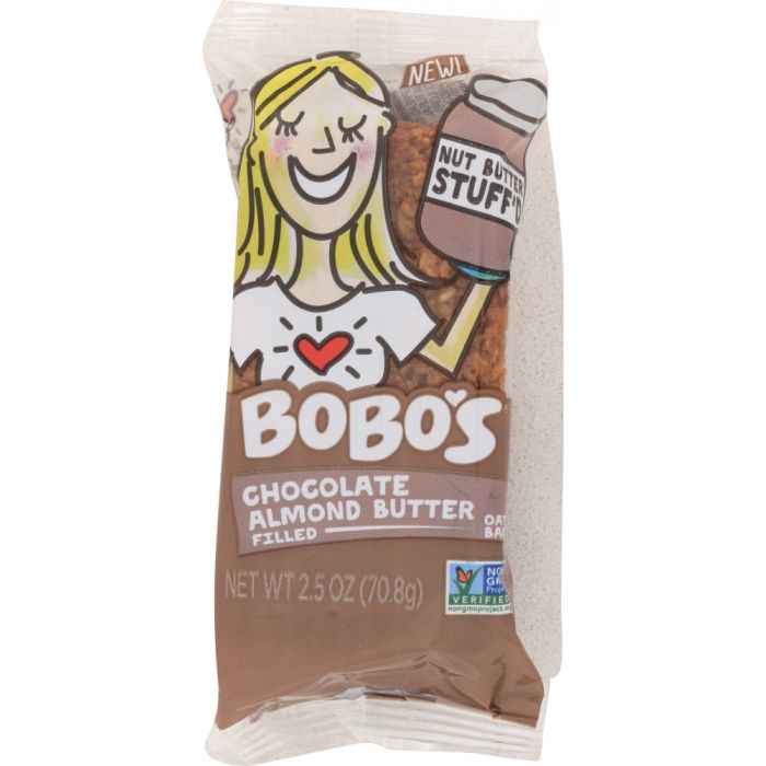 BOBOS OAT BARS: Bars Stuff'd Chocolate Almond Butter Filled, 2.5 oz