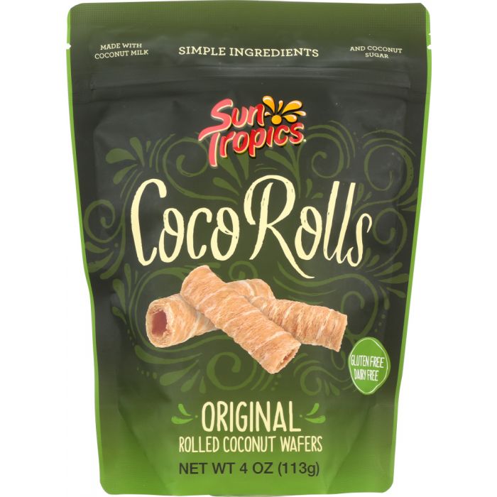 SUN TROPICS: Cookie Coconut Wafer Roll Original, 4 oz