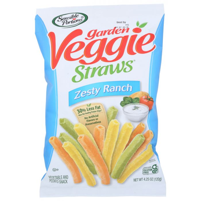 SENSIBLE PORTIONS: Straw Veggie Zesty Ranch, 5 oz