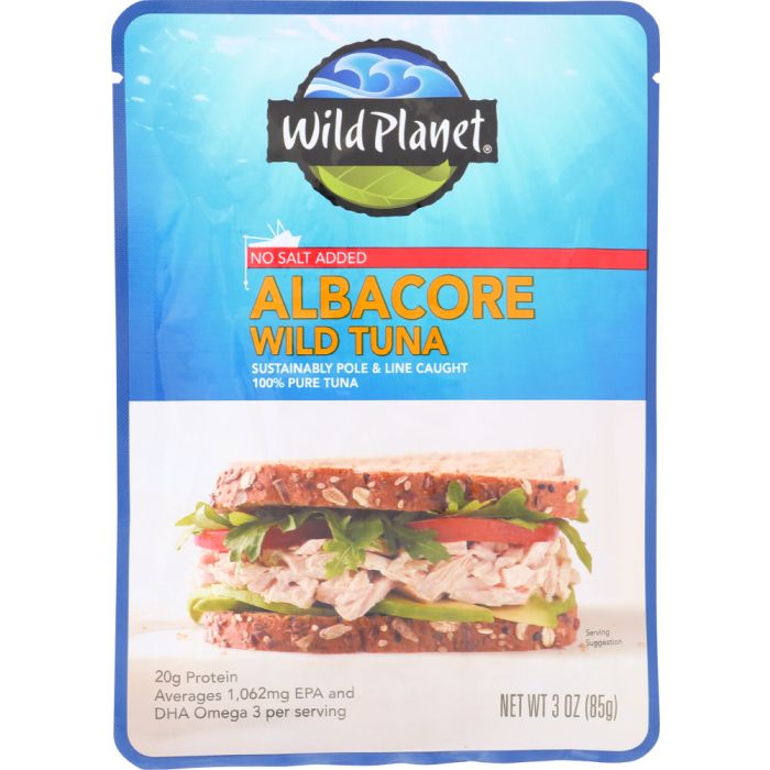 WILD PLANET: Wild Albacore Tuna No Salt Added, 3 oz