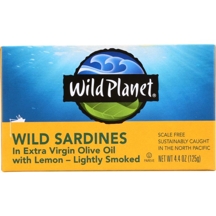 WILD PLANET: Wild Sardines in Extra Virgin Olive Oil With Lemon, 4.4 oz