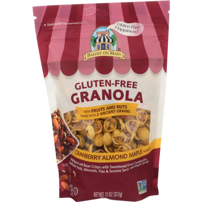 BAKERY ON MAIN: Gluten Free Granola Cranberry Almond Maple, 11 oz