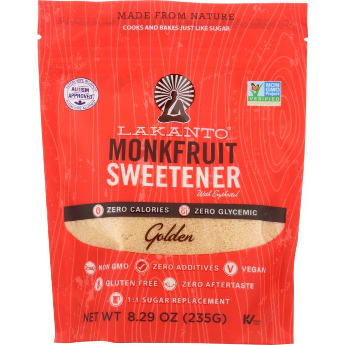 LAKANTO: Golden Monkfruit Sweetener Sugar Substitute, 8.29 oz