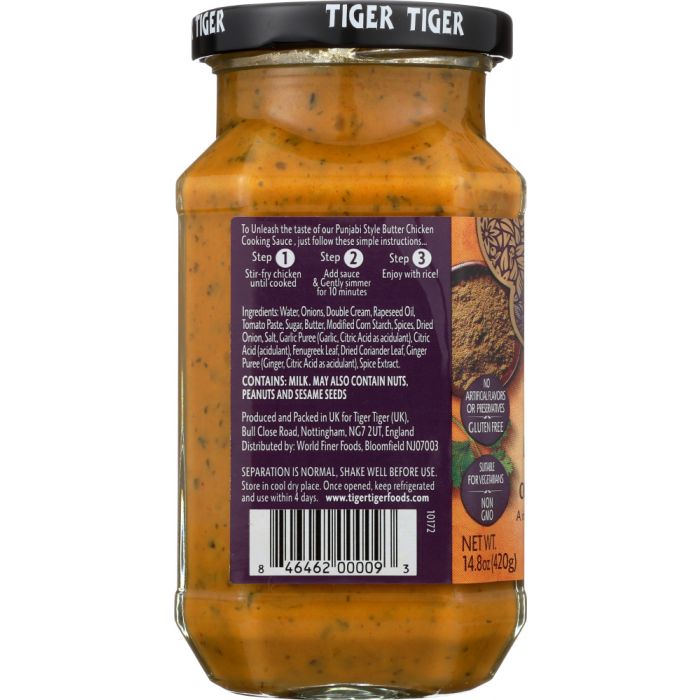 TIGER TIGER: Sauce Simmer Punjabi Butter Chicken, 14.8 oz