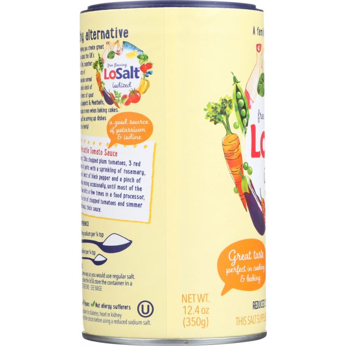 LOSALT: Iodized Salt, 12.35 oz