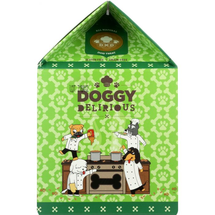 DOGGY DELIRIOUS: Natural Dog Treats Grain Free Peanut Butter Bones, 16 oz