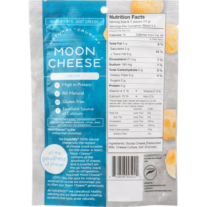 MOON CHEESE: Cheese Dried Gouda, 2 oz