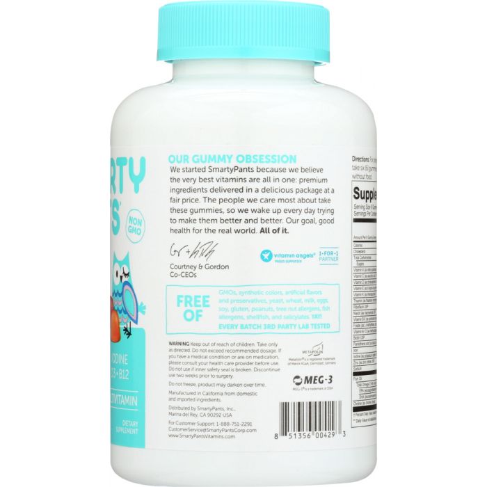 SMARTYPANTS: Prenatal Multi Omega 3 D Methylfolate, 120 pc