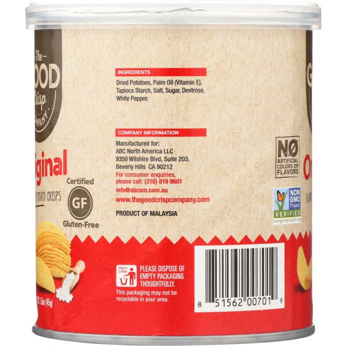 THE GOOD CRISP COMPANY: Potato Crisps Original Flavor Singles, 1.6 oz