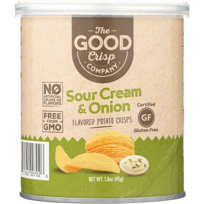 THE GOOD CRISP COMPANY: Potato Crisps Sour Cream & Onion Flavor Singles, 1.6 oz