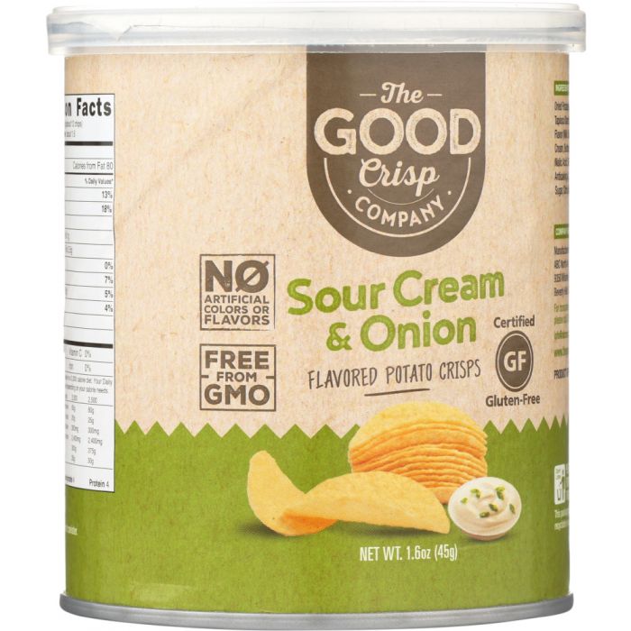 THE GOOD CRISP COMPANY: Potato Crisps Sour Cream & Onion Flavor Singles, 1.6 oz