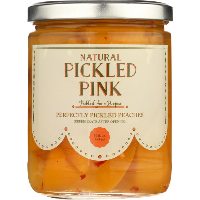 PICKLED PINK FOODS LLC: Peaches Pickled, 16 oz