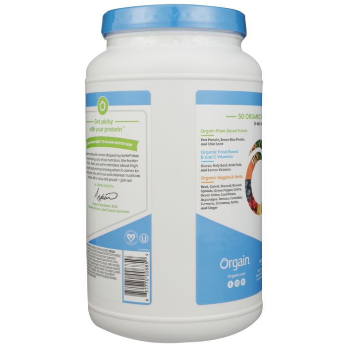 ORGAIN: Organic Protein & Superfoods Vanilla Bean Powder, 2.02 lb