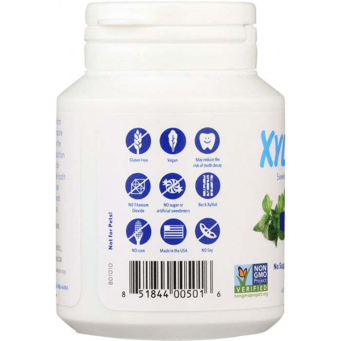 XYLICHEW: Sugar Free Chewing Gum Peppermint Jar, 60 pc