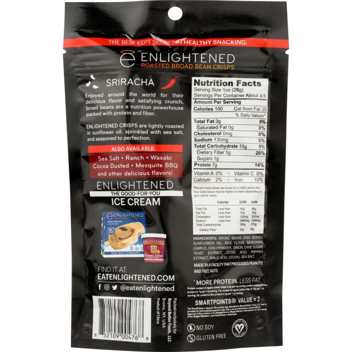 ENLIGHTENED: Bean Crisp Sriracha, 4.5 oz