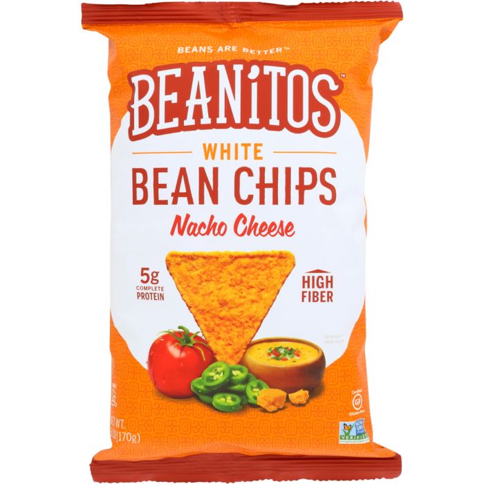 BEANITOS: White Bean Chips Nacho Cheese, 6 oz