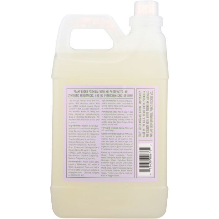 REBEL GREEN: Laundry Detergent Lavender Grapefruit, 64 oz