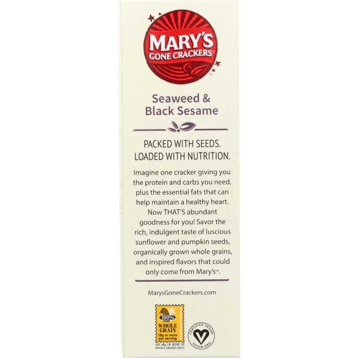 MARYS GONE CRACKERS: Cracker Seaweed & Black Sesame Org, 5.5 oz